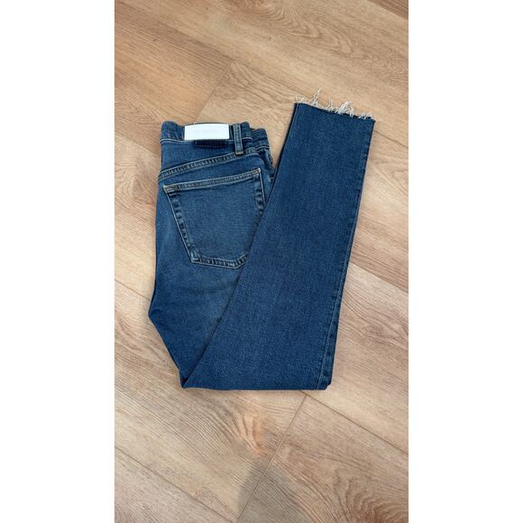 RE/DONE 90s High Rise Ankle Crop Jeans – Size 27 – Dark Stone Wash - Picture 12 of 14